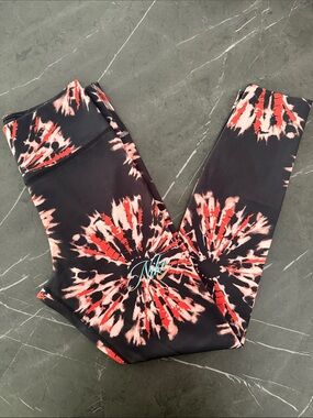 Nike Dri-FIT Leggings in Black and Coral